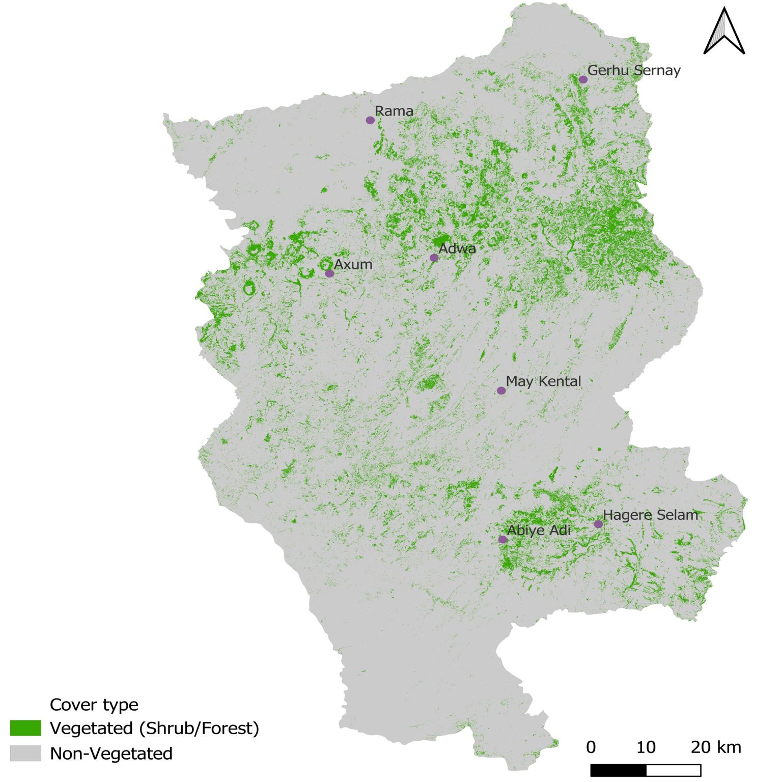 Central Tigray Vegetation Cover