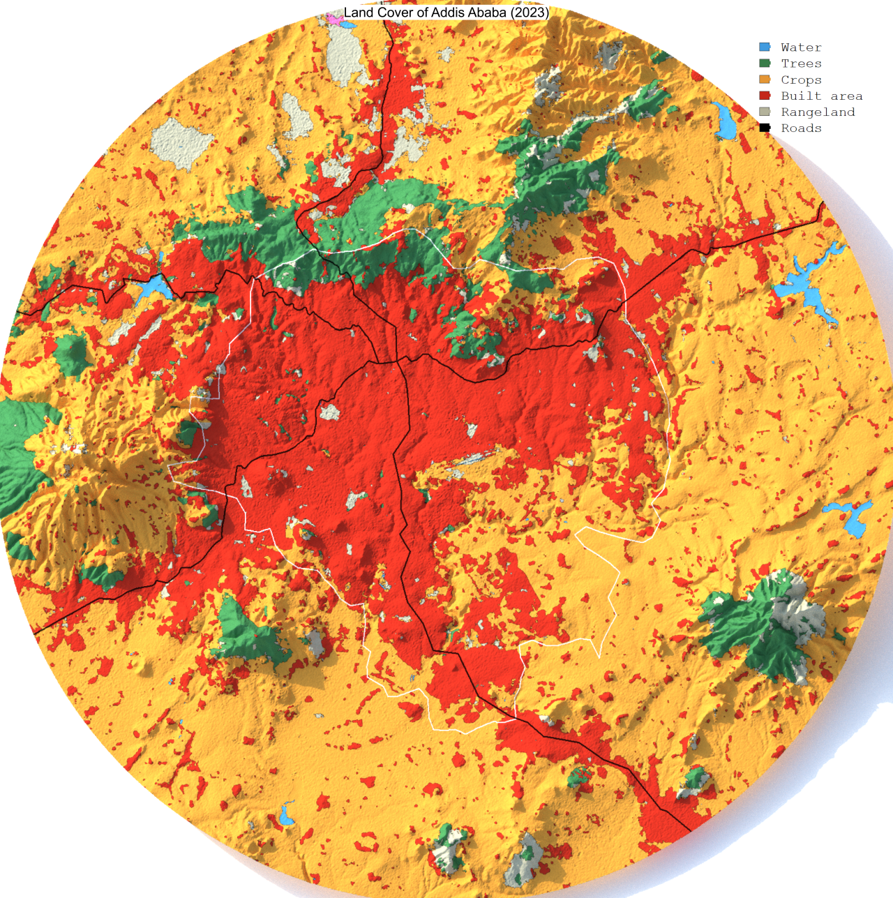 Land Cover Addis Ababa 2023